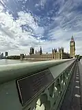 Gedenktafel an der Westminster Bridge