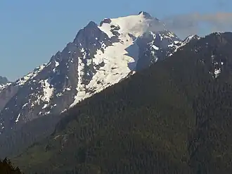 NW-Wand des Whitehorse Mountain vom Mount Higgins Trail aus