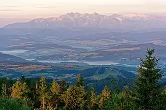 Ansicht der Hohen Tatra vom Lubań