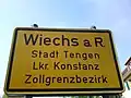 Ortstafel Wiechs am Randen