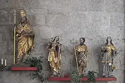 Apostel Petrus, heilige Barbara, heiliger Rochus, heilige Elisabeth