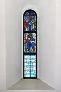 Älteste erhaltene Glasmalerei Wiens im Mittelfenster des Chores