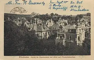 Dambachtal mit Blick auf Försterhäuschen, 1917