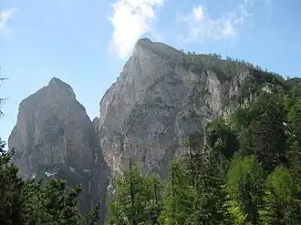 Die Wiggerspitze von Norden gesehen aus der Einschartung zwischen Wiggerspitze und Monte Cucco