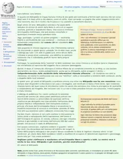 Screenshot der italienischen Wikipedia während des 4.&nbsp;Oktobers 2011, einem der Protesttage