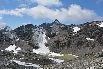 Blick auf das Wildenkees mit der dahinterliegenden Hinteren Michlbachspitze
