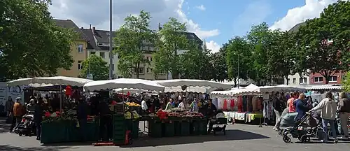 Wochenmarkt in Köln-Nippes, 2024 (jeden Werktag)