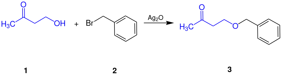 Williamson-Ethersynthese mit Silberoxid Reaktionsschema