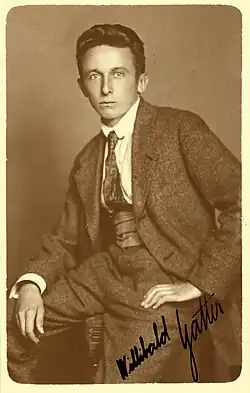 Signiertes Porträt von Willibald Gatter, Wien 1924