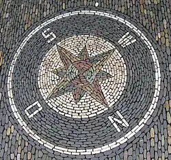 Pflastermosaik in Freiburg im Breisgau