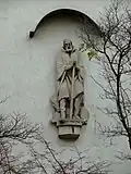 Figur des sel. Winthir an der Außenwand