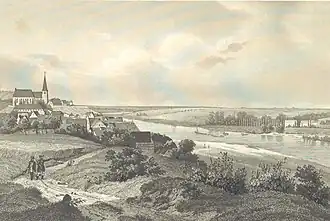 Wipfeld 1847, mit einem der ältesten Weinberge Frankens