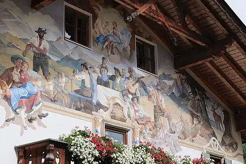 Wirtshaus Schweizer Bartl mit typischer Lüftlmalerei