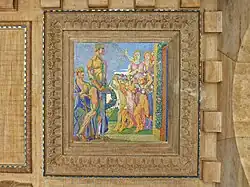 Glasmosaik der Eingangshalle