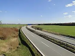 A 14 bei Wöbbelin ohne Standstreifen (April&nbsp;2010)