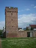 Tannenturm (um.&nbsp;1450) als Teil der Stadtmauer