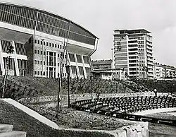 Wohnhochhaus Weststadt, erbaut 1963 (erstes Hochhaus in Schwerin)