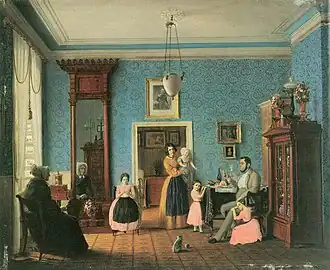 Das Wohnzimmer des Schlossermeisters Hauschild (Eduard Gaertner)