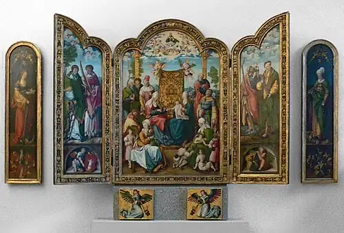 Artelshofener Altar von Wolf Traut (1514, heute Bayerisches Nationalmuseum München)