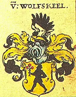 Wappen der Familie von Wolfskeel nach Johann Siebmachers Wappenbuch