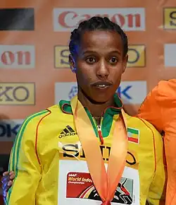 Vizeweltmeisterin Gudaf Tsegay gewann fünf Tage später Gold über 5000&nbsp;Meter