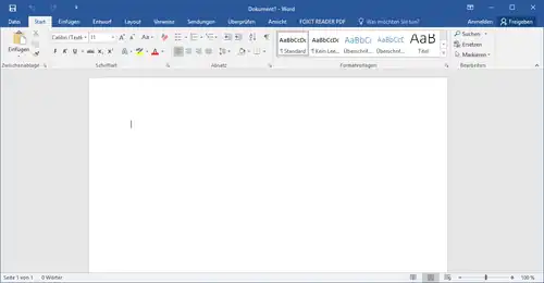Microsoft Word 2016 unter Windows&nbsp;10
