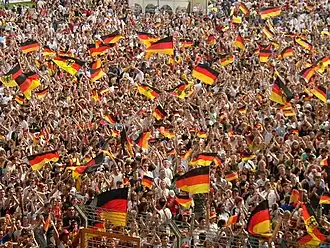 Deutsche Fußballfans während der Fußball-WM 2006