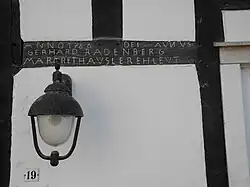 Inschrift (1766) am Haus Höfchen 19
