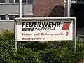 Logo auf der Infotafel der Rettungs- und Feuerwache&nbsp;2