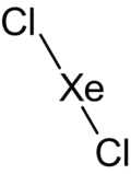 Strukturformel von Xenondichlorid