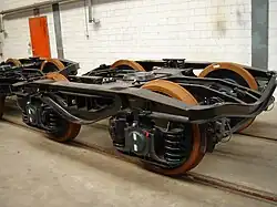 Breites Drehgestell mit Radsatzlagern außerhalb der Radscheiben