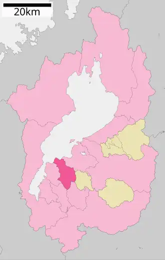 Lage Yasus in der Präfektur