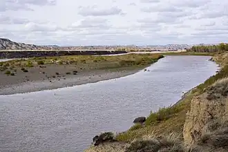 Yellowstone unweit der Mündung des Powder River bei Terry, Montana