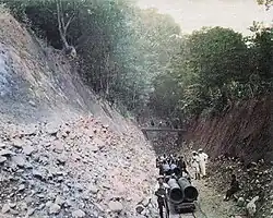 Trinkwasserrohrleitungsbau in Yokohama, 1886–1887