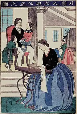 Ausländer beim Nähen