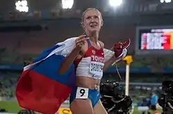 Julija Saripowa feierte hier noch ihren vermeintlichen&nbsp;Sieg