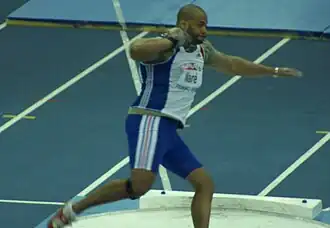 Yves Niaré Rang dreizehn mit 19,37&nbsp;m