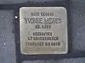 Der Stolperstein an ihrem ehemaligen Arbeitsplatz, der Heilwigschule
