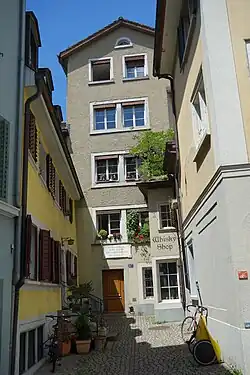 Geburtshaus von Gottfried Keller, «Zum goldenen Winkel» am Neumarkt 27