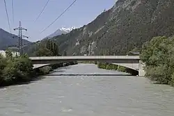Straßenbrücke in Zams in Tirol (1916)