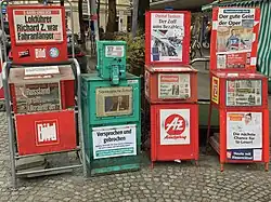Zeitungsständer in München (Foto von 2022)
