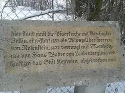 Hinweistafel bei Zellen