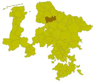 Lage des Kreises Zeven in der Provinz Hannover