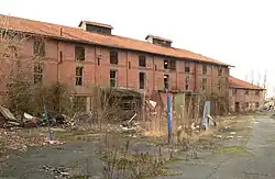 Fabrikgebäude mit dem Ringofen, 2022 abgebrannt