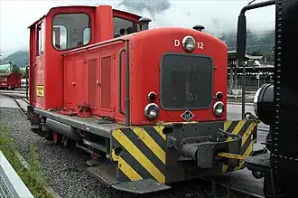 V 12 der Rhein-Sieg Eisenbahn, nun als D 12 bei der österreichischen Zillertalbahn im Dienst.