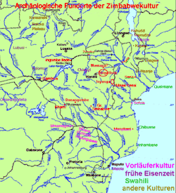 Simbabwe-Kultur (Monomotapa-Reich, Torwa- und Changamire-Reich) und Umfeld
