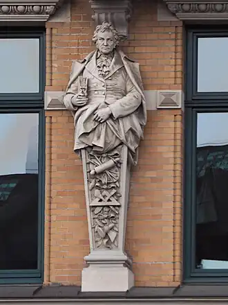 Hermenfigur: Alois Senefelder (links)