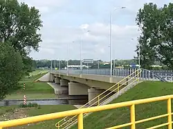 Ende der B&nbsp;178 an der Grenzbrücke über die Neiße
