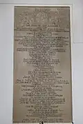 Epitaph für Franz Karl von Rost († 1731)