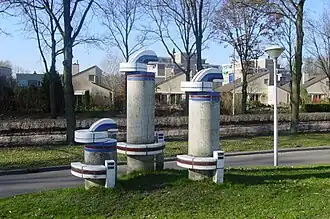 Skulptur Golven, 1980, Emmeloord Noordoostpolder, Beton und Keramik